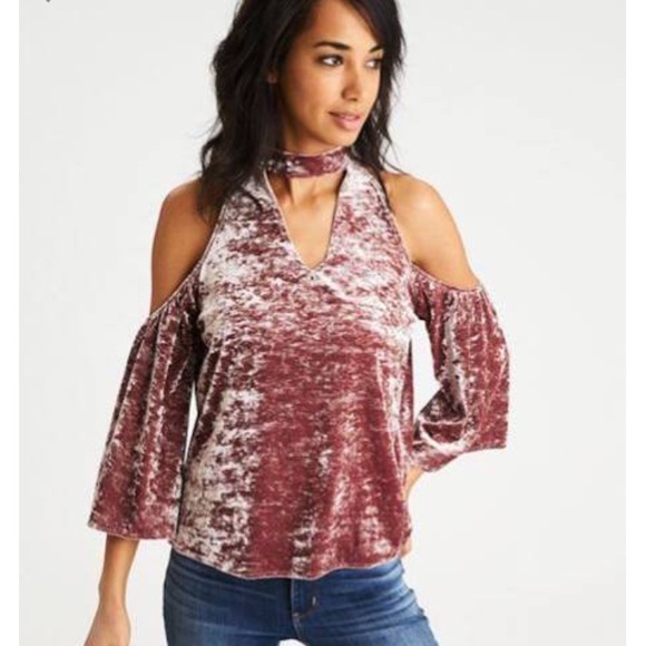 American Eagle Outfitters Tops - American Eagle Velvet Blouse