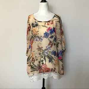 Grace & Lace one size dolman sleeve blouse