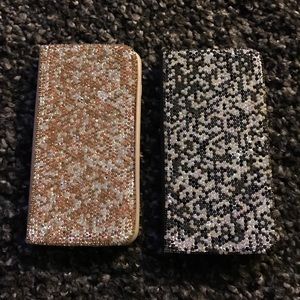 Rhinestone iPhone 6 Plus case bundle wallet style