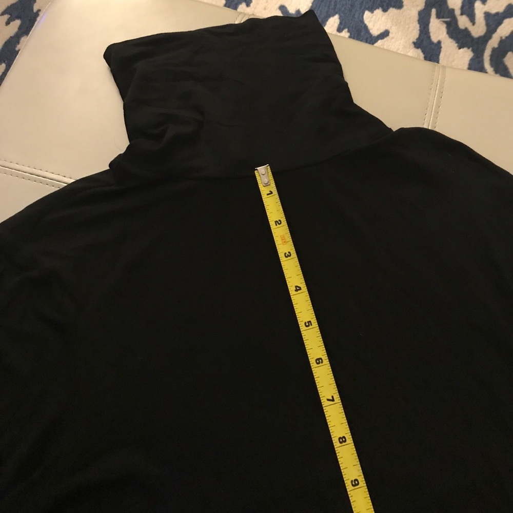 NIC + ZOE black mixed media high low turtleneck - Picture 7 of 8