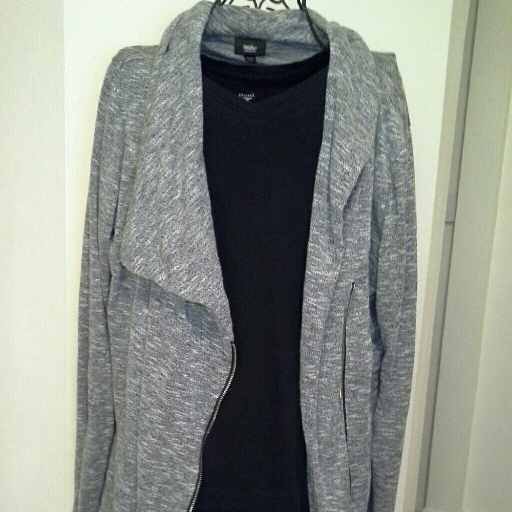 Wossiou grey,black, white zip up jacket.