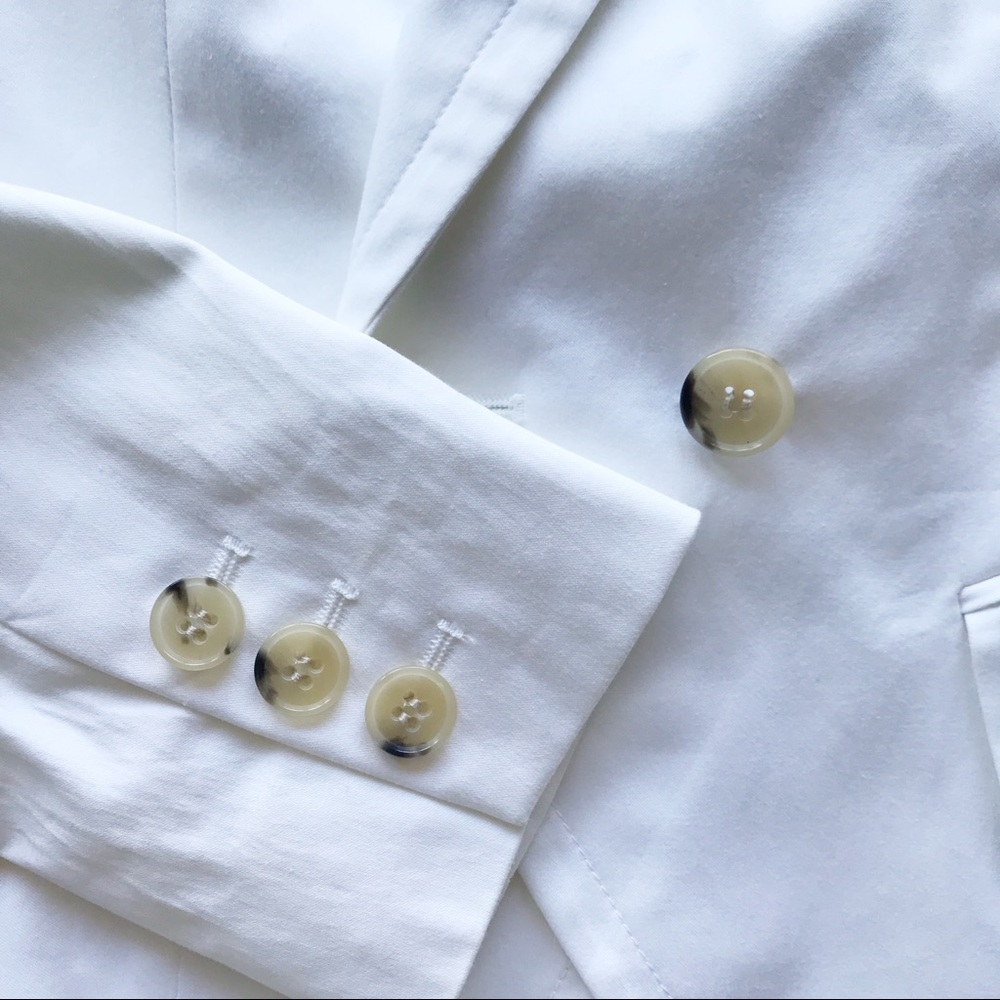 Theory White Doubled Breasted Blazer - Picture 6 of 6