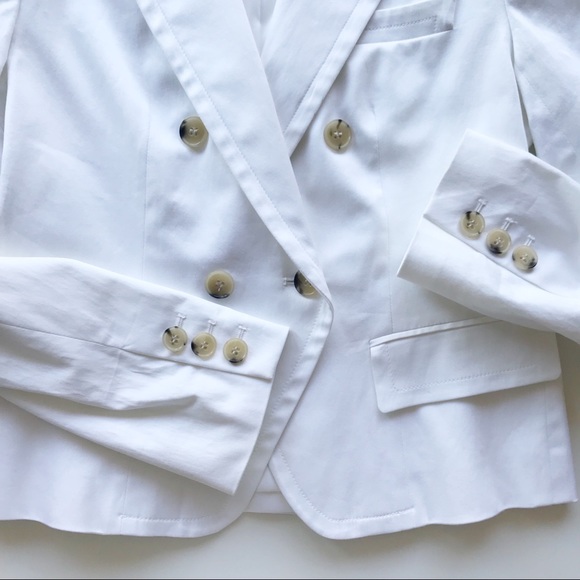 Theory White Doubled Breasted Blazer - Picture 3 of 6