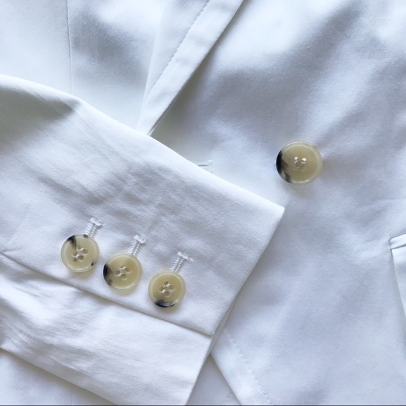 Theory White Doubled Breasted Blazer - Picture 6 of 6