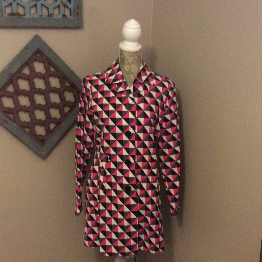 Geometric trench coat