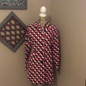 Geometric trench coat