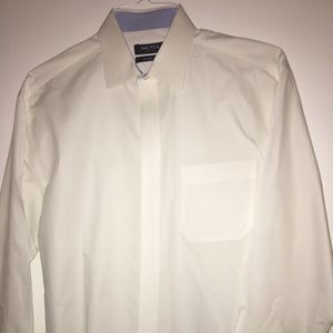 Nautica white dress shirt- light checkered