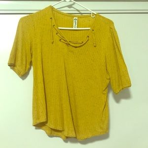 Pastel Yellow Half sleeve shirt