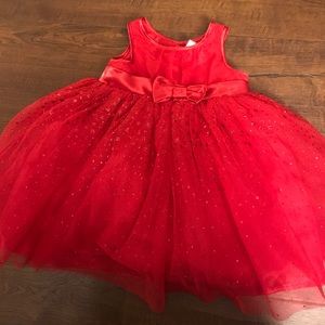 Perfect for Christmas! Red sparkly dress ~2t