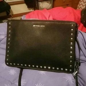 Michael kors rare studded crossbody clutch