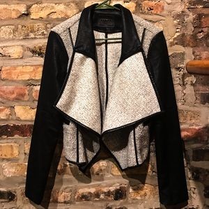 Blank NYC Faux-Leather Wool Blend Jacket | Size M