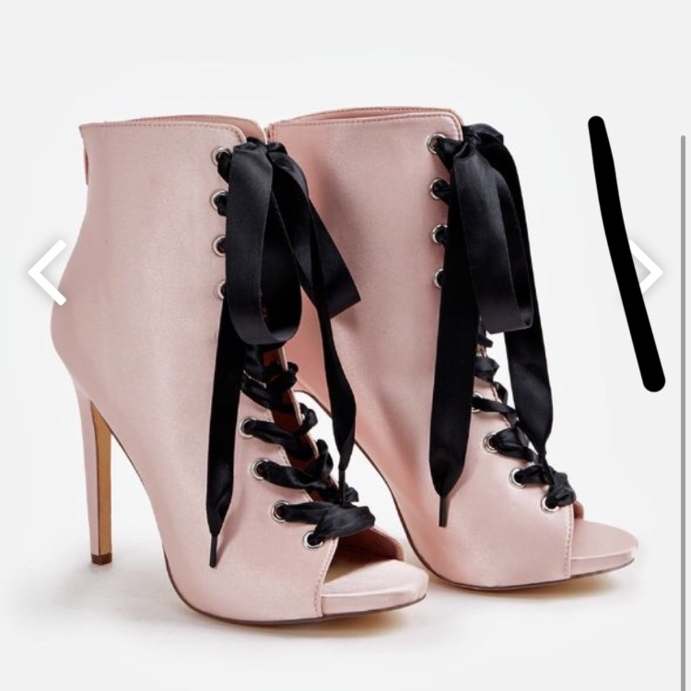 Just Fab Blush Pink Lysa bootie heels size 7 - Picture 2 of 6