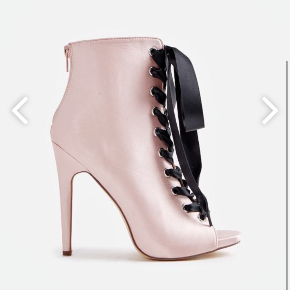 Just Fab Blush Pink Lysa bootie heels size 7 - Picture 5 of 6