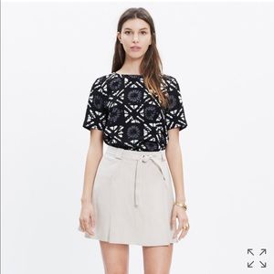 Madewell industry button-back top in batik grid