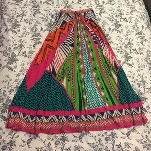 Bright color hippie skirt