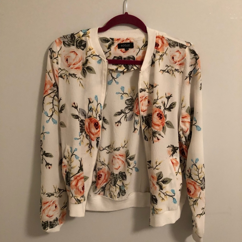 Floral bomber jacket