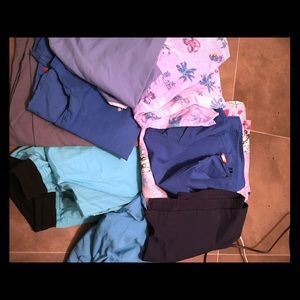 Multiple scrubs pieces