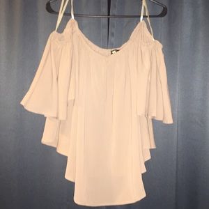 Beige off the shoulder top!