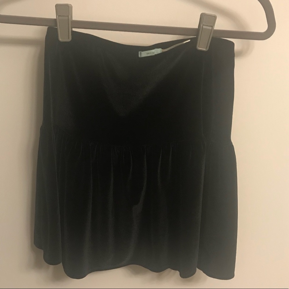 Urban Outfitters Kimchi Blue velvet black skirt