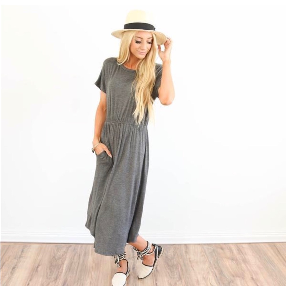 Grey Midi dress