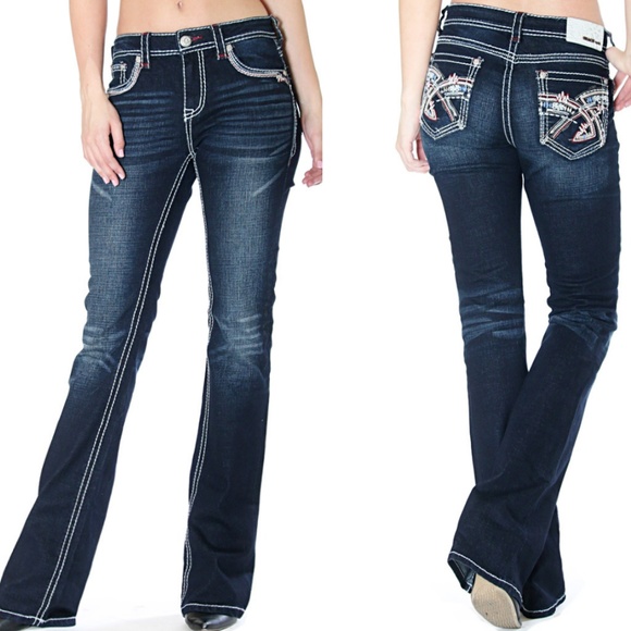 NWT GRACE IN LA JEANS Mid Rise Easy Bootcut Jean - Picture 2 of 7