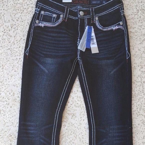 NWT GRACE IN LA JEANS Mid Rise Easy Bootcut Jean - Picture 6 of 7