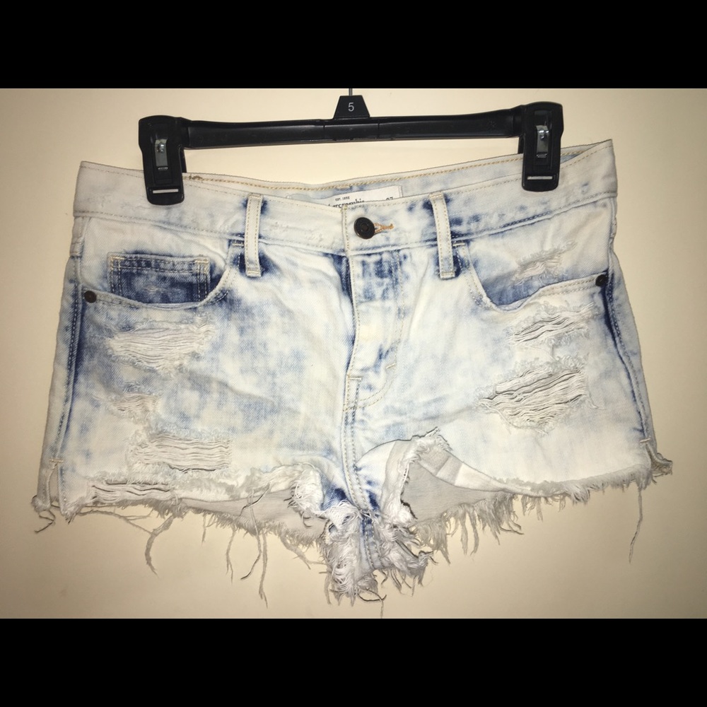Abercrombie jean shorts, light wash