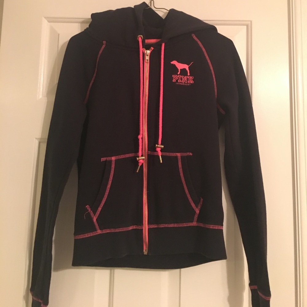 Pink Victoria Secret Black & Pink full zip