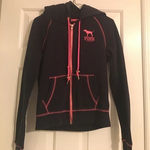 Pink Victoria Secret Black & Pink full zip