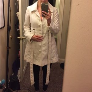 Cream peacoat