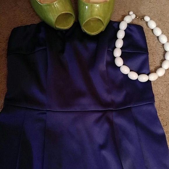 Express design studiol Royal blue dress - Picture 3 of 8