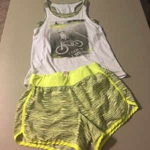 Justice active set - built-in bra & underwear