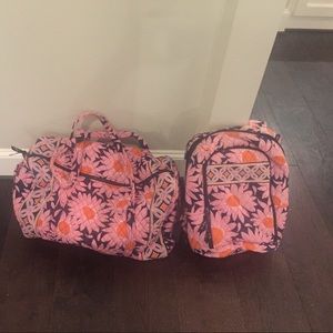 Vera Bradley duffle and backpack.
