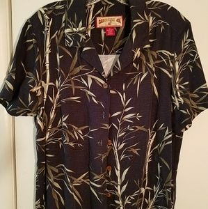 Caribbean Joe Hawaiian style blouse
