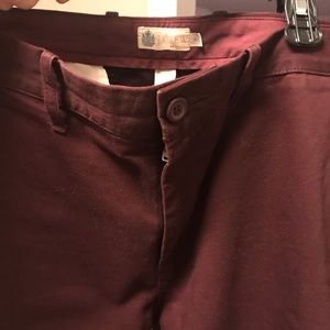 Jcrew Factory- 34x32 Burgundy Chino Pants