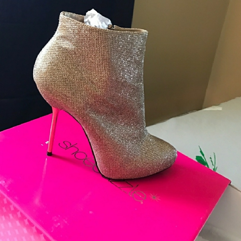 Gold booties