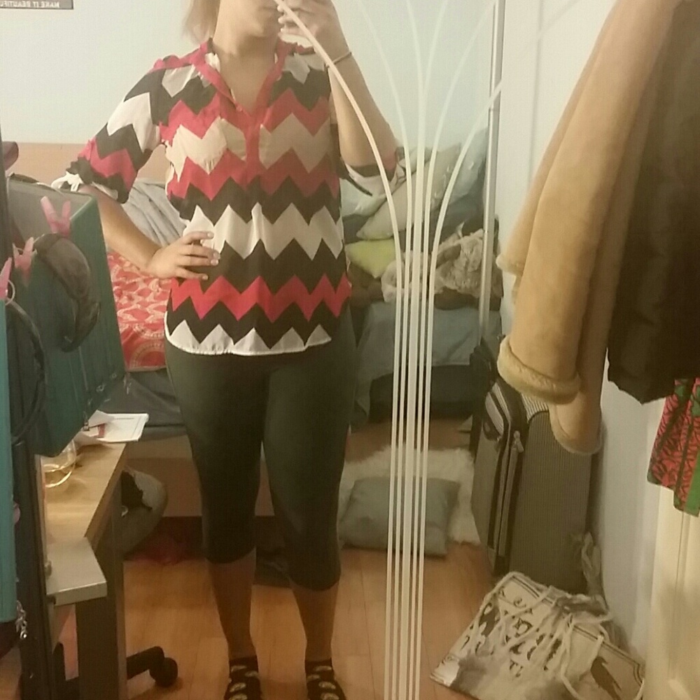 Zigzag striped blouse