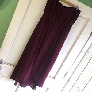 High Low strapless dress