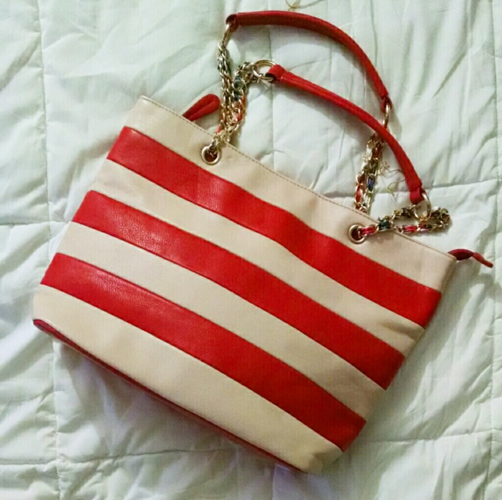 Preloved Aldo Red Stripes Bag