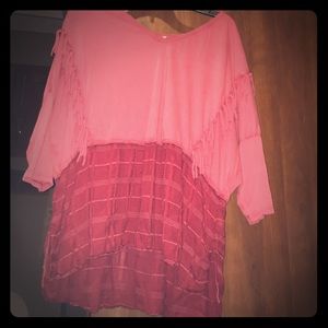 Free people fringe shirt