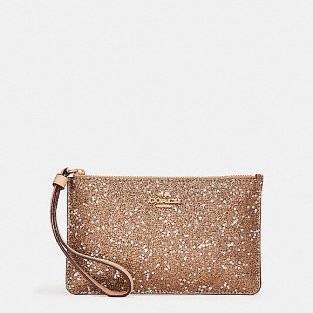 🩵SALE🩵 Boxed Small Wristlet With Star Glitter Print