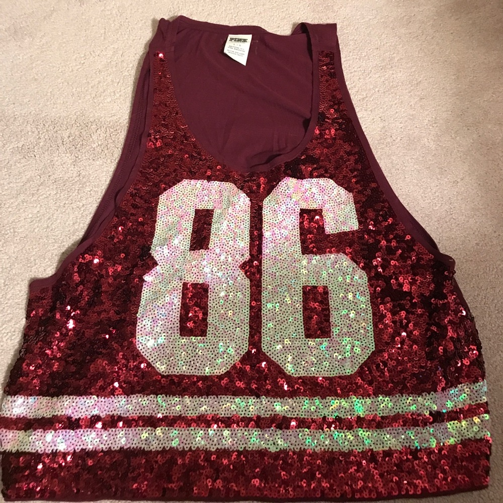 Victoria secrets Pink sequence Tank Top