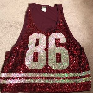 Victoria secrets Pink sequence Tank Top