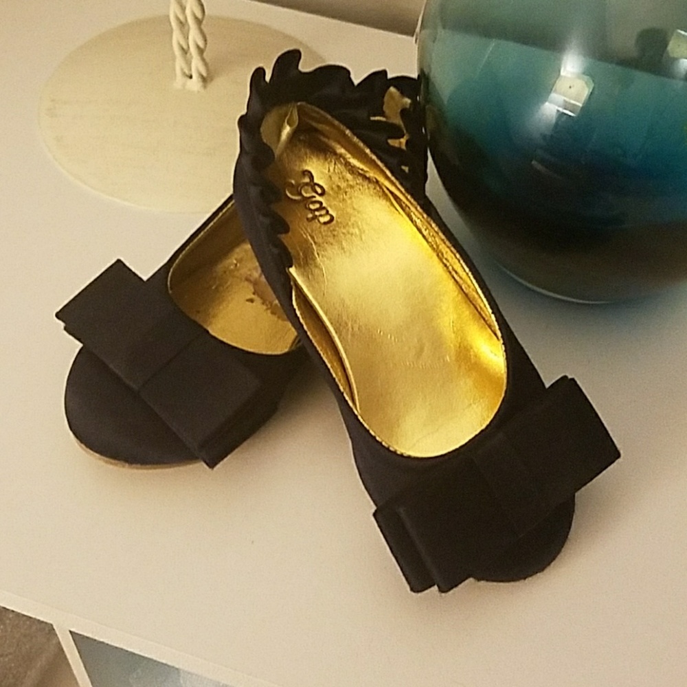 Gap kids navy satin flats size 7