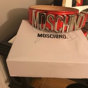 Moschino red/ silver belt
