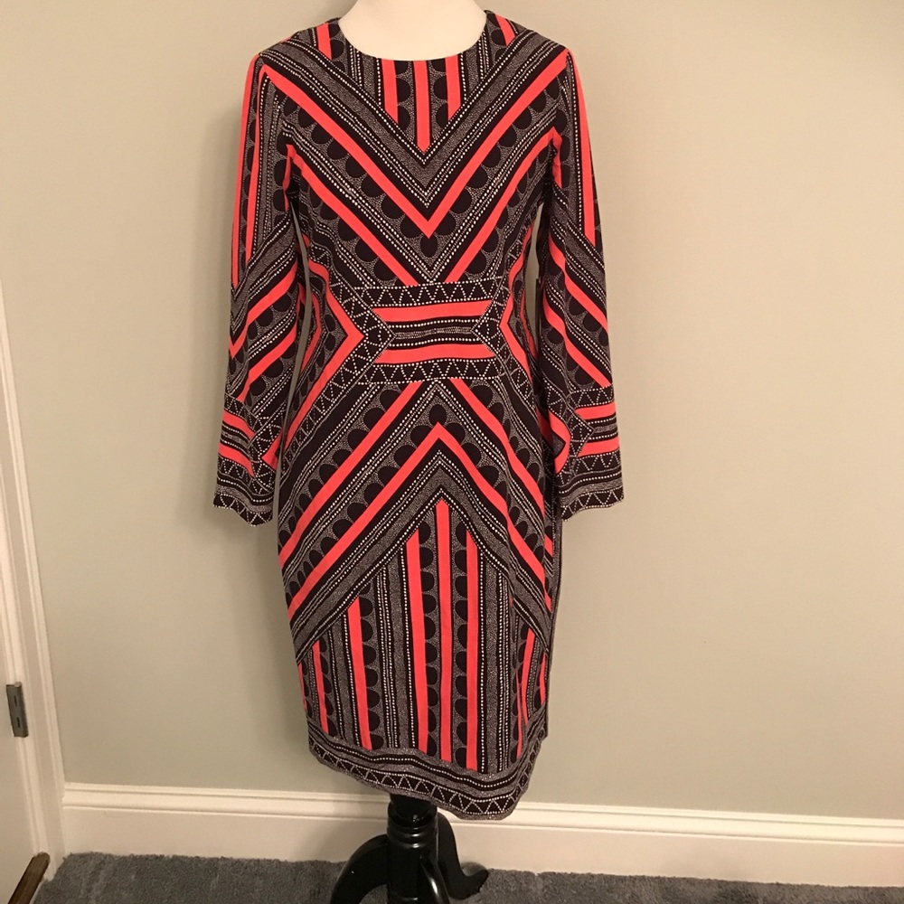 Vince Camuto dress black coral NWT size 10 petite