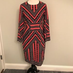 Vince Camuto dress black coral NWT size 10 petite