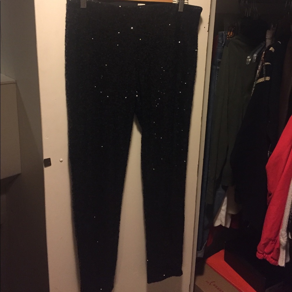 Sequin Black Pants