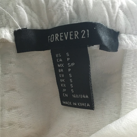 F21 White Textured Asymmetric Dress - Picture 7 of 8