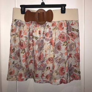 Maurices brand. Floral skirt w/ belt. Size XL